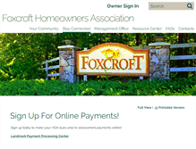 Tablet Screenshot of foxcrofthoa.com